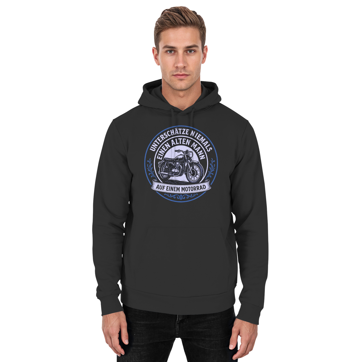 Unterschätze niemals einen alten Mann auf einem Motorrad - Hoodie / Kapuzenpullover