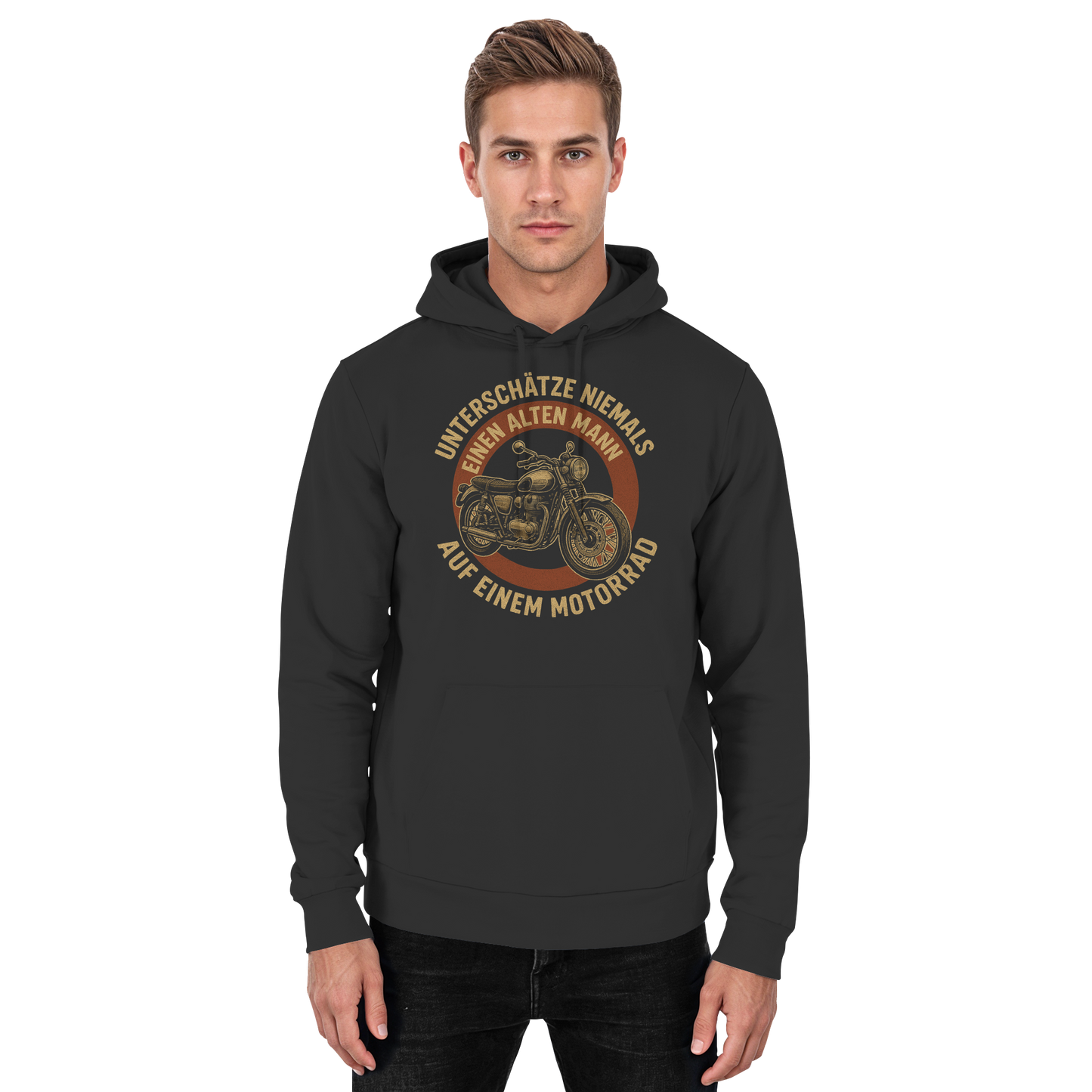 Unterschätze niemals einen alten Mann auf einem Motorrad - Hoodie / Kapuzenpullover