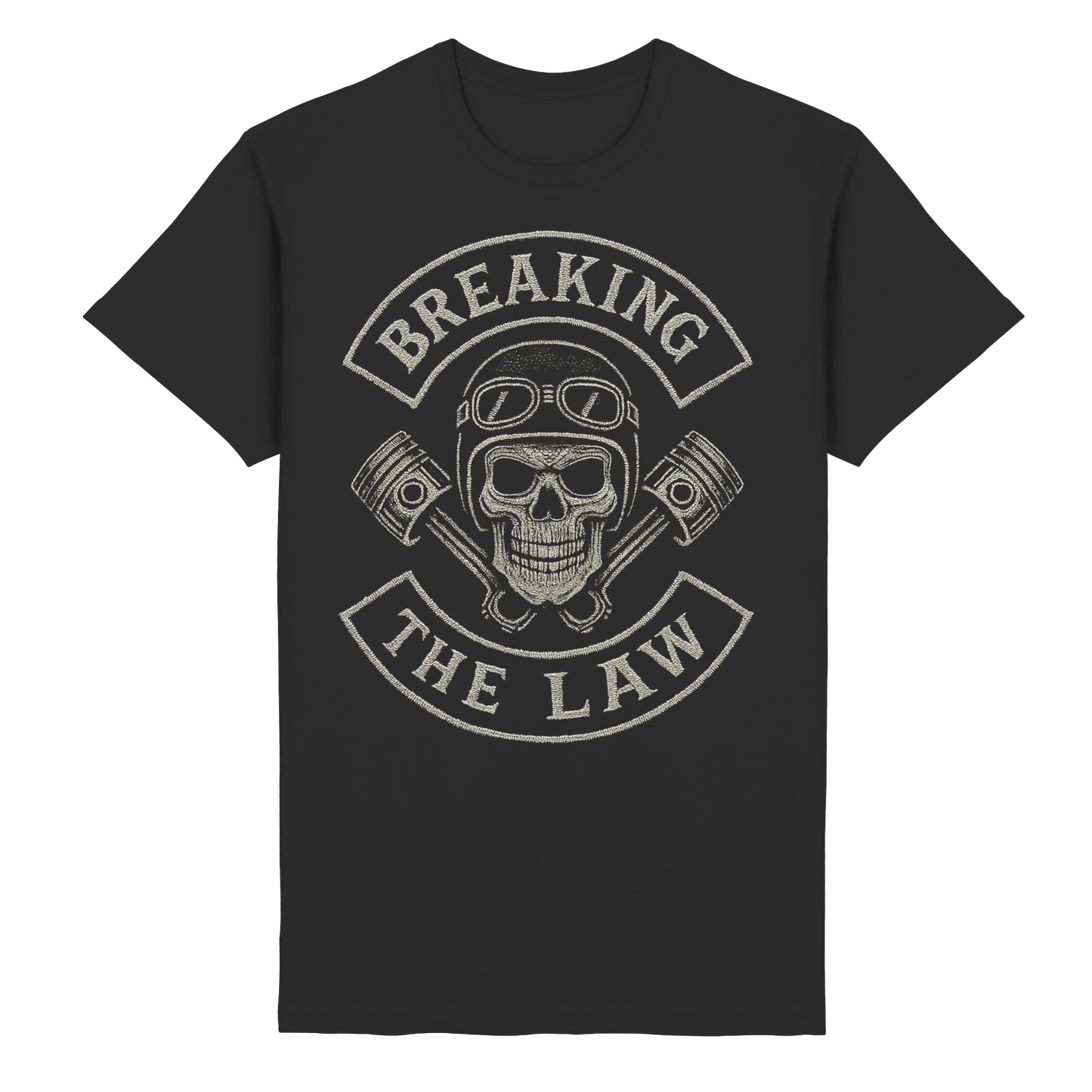 Breaking the Law - Biker Patch - T-Shirt