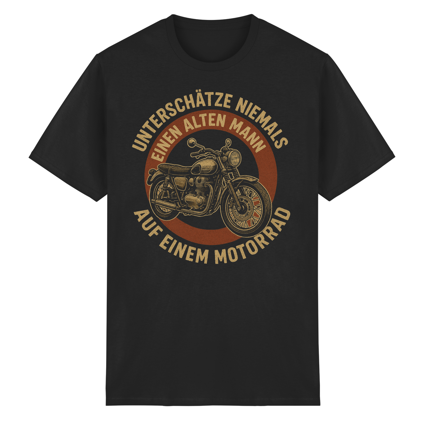Unterschätze niemals einen alten Mann auf einem Motorrad - T-Shirt