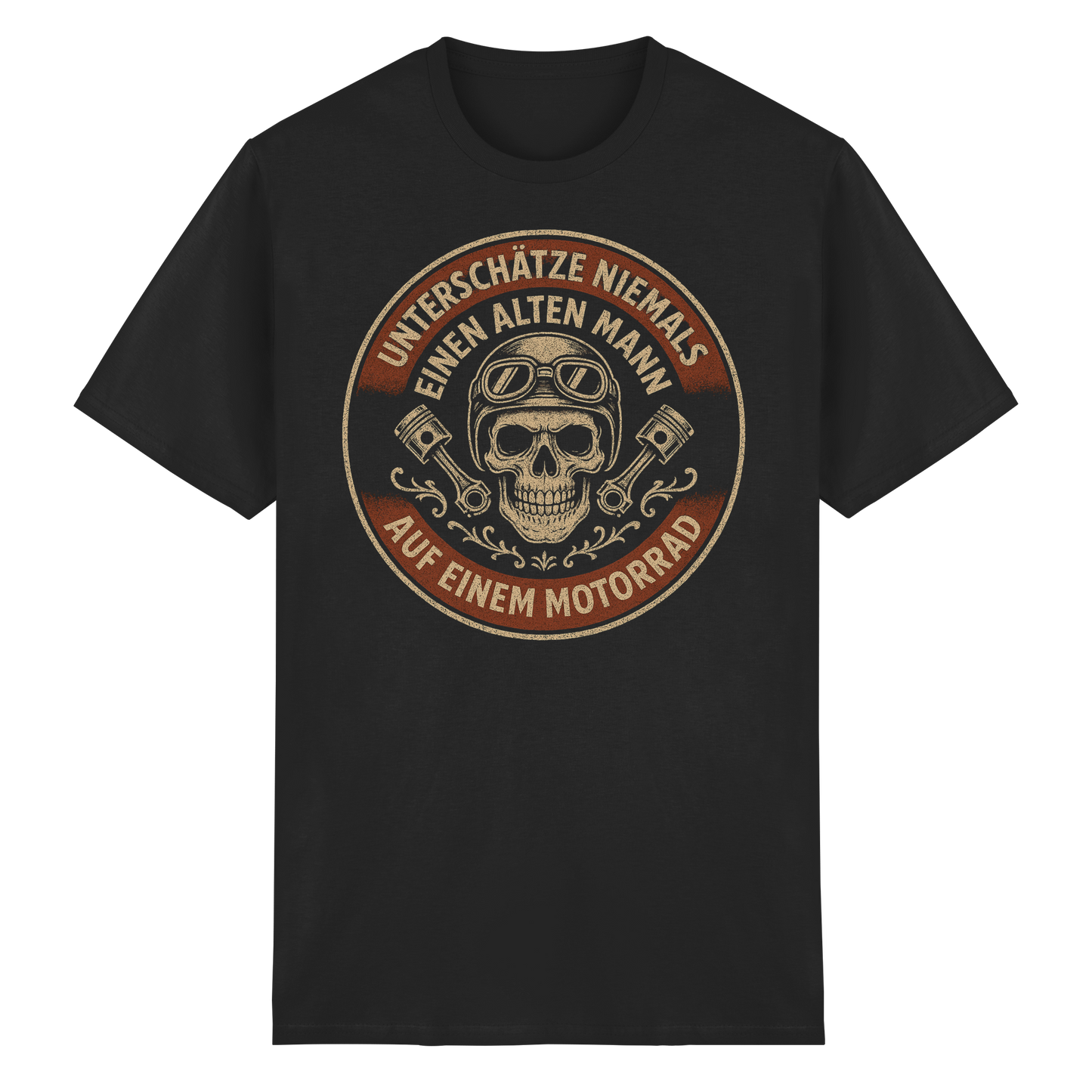 Unterschätze niemals einen alten Mann auf einem Motorrad - T-Shirt