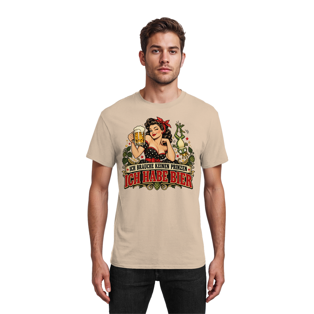 Ich brauche keinen Prinzen - Ich habe Bier - T-Shirt