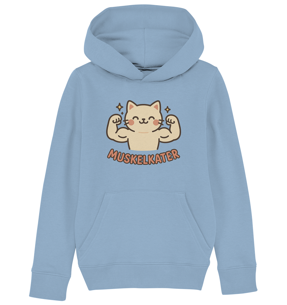 Muskelkater - Kawaii Cat - Kinder Hoodie / Kapuzenpulli