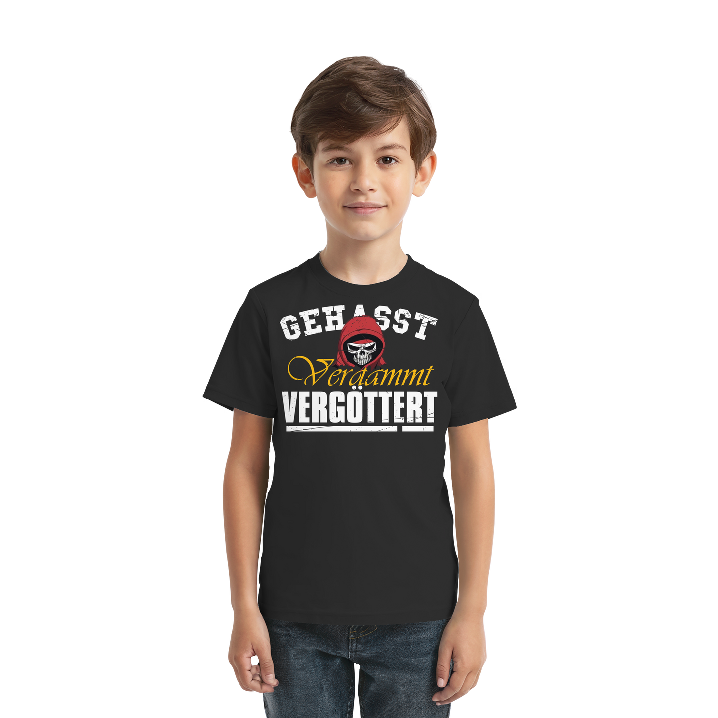 Gehasst Verdammt Vergöttert - Skull - Kinder T-Shirt