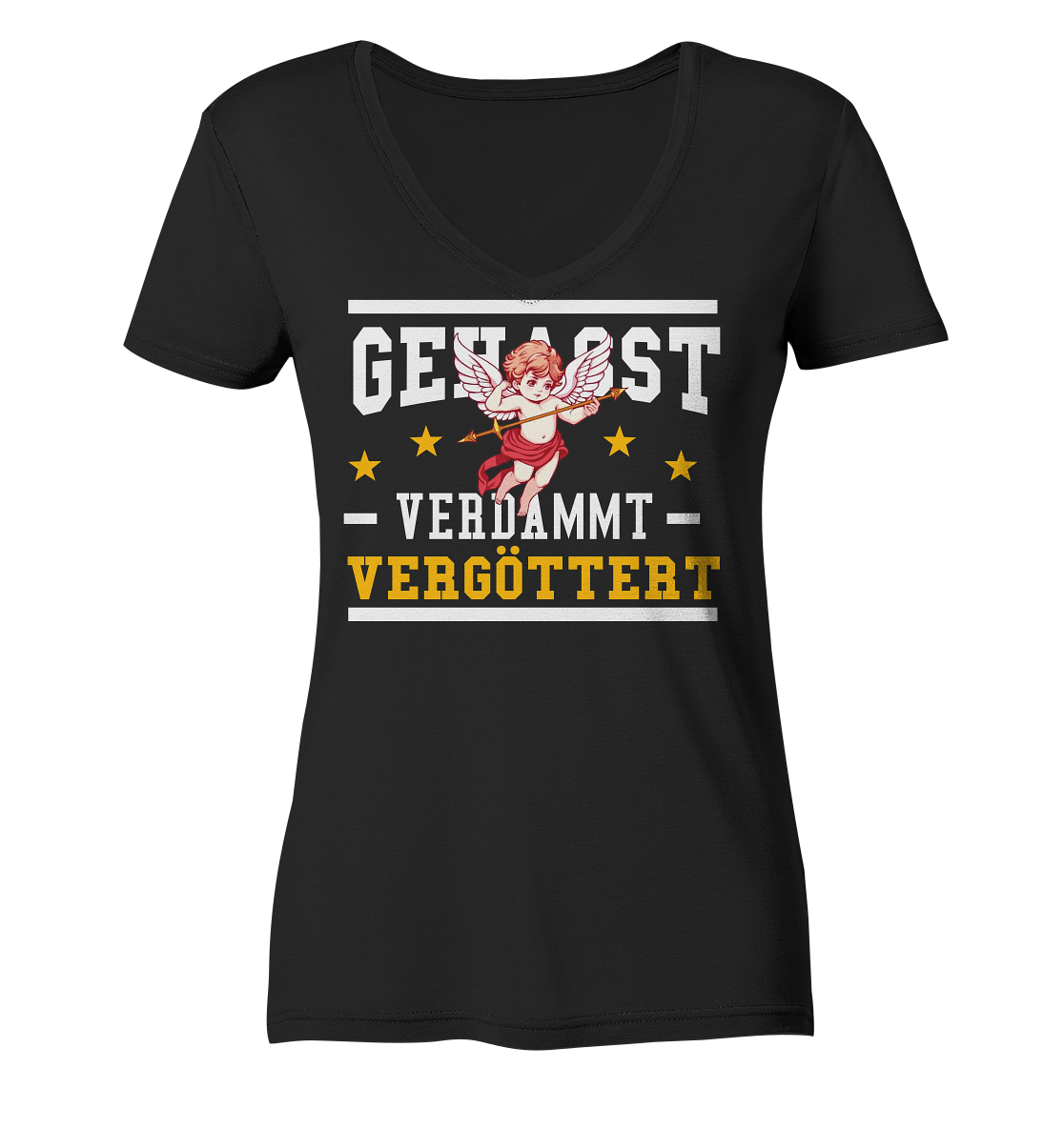 Gehasst, Verdammt, Vergöttert - Damen V-Neck T-Shirt