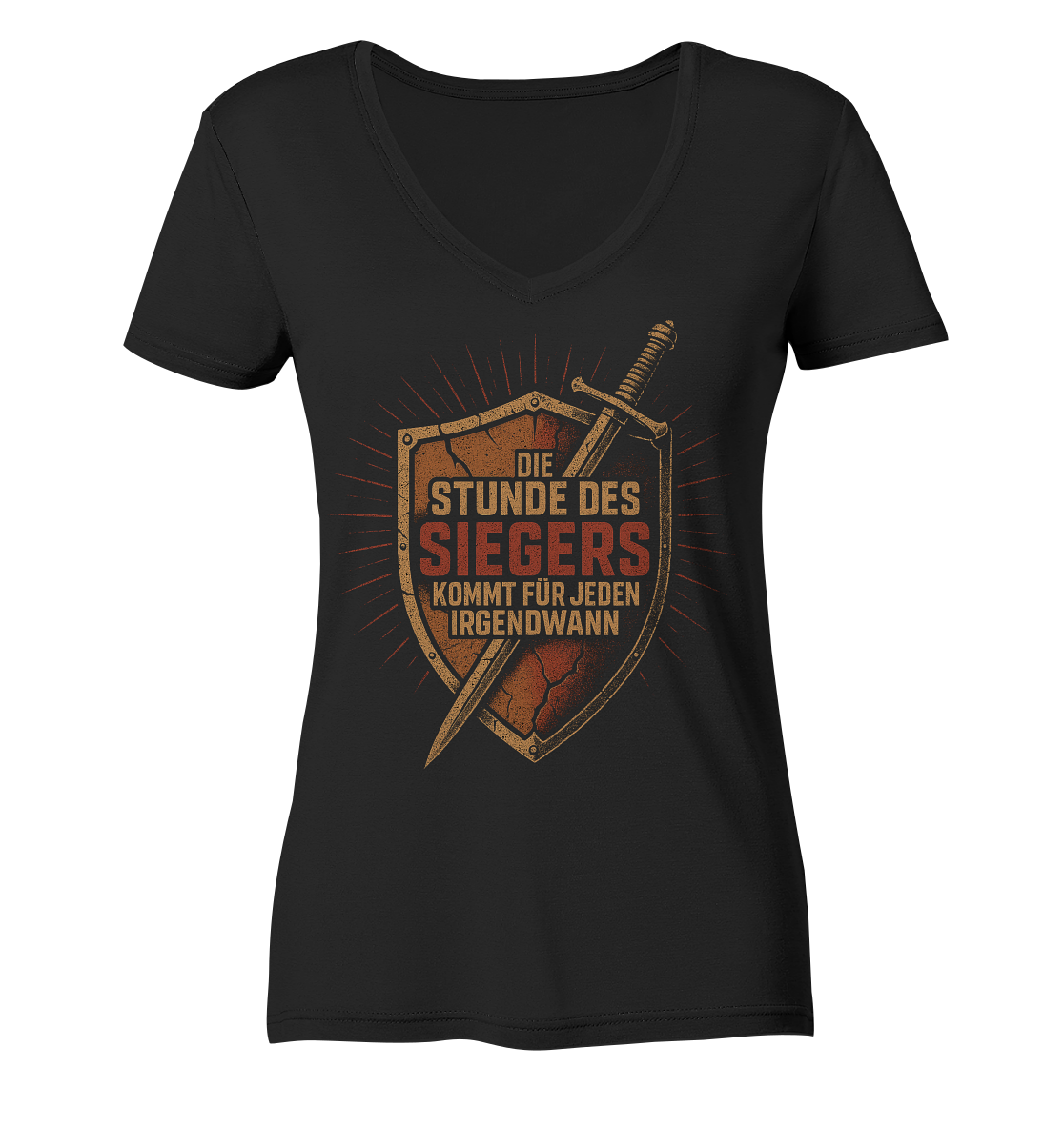 Die Stunde des Siegers kommt für jeden irgendwann - Damen V-Neck T-Shirt