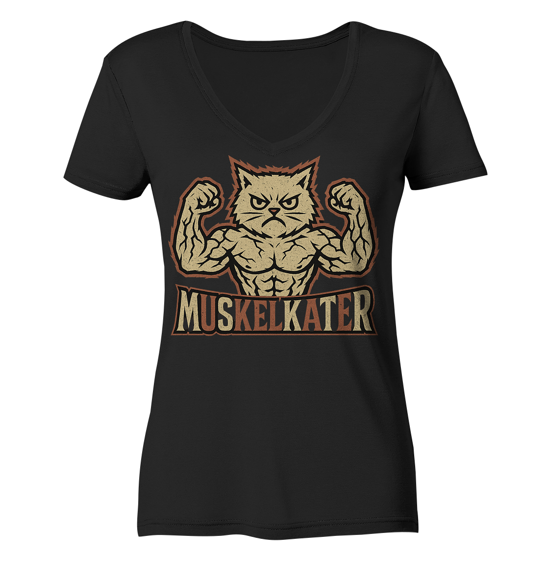 Muskelkater - Damen V-Neck T-Shirt
