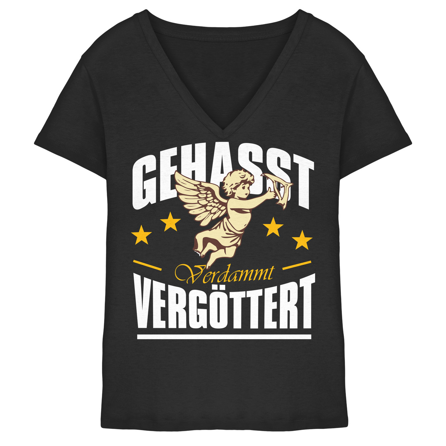 Gehasst, Verdammt, Vergöttert - Damen V-Neck T-Shirt