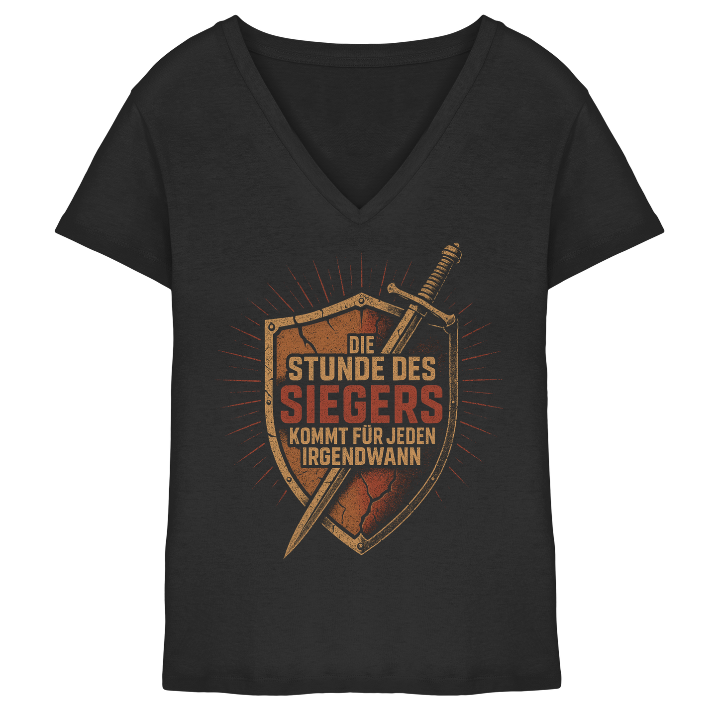 Die Stunde des Siegers kommt für jeden irgendwann - Damen V-Neck T-Shirt