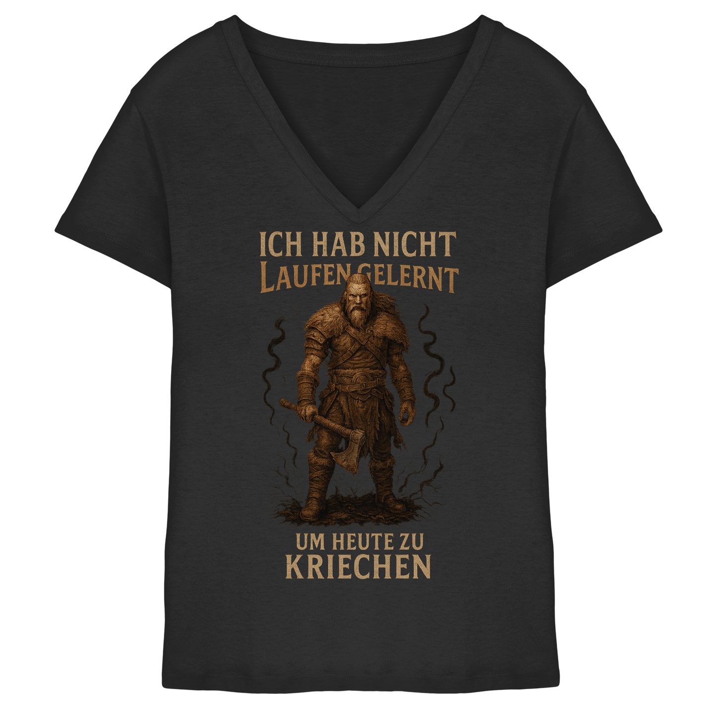 Niemals Kriechen - Damen V-Neck T-Shirt