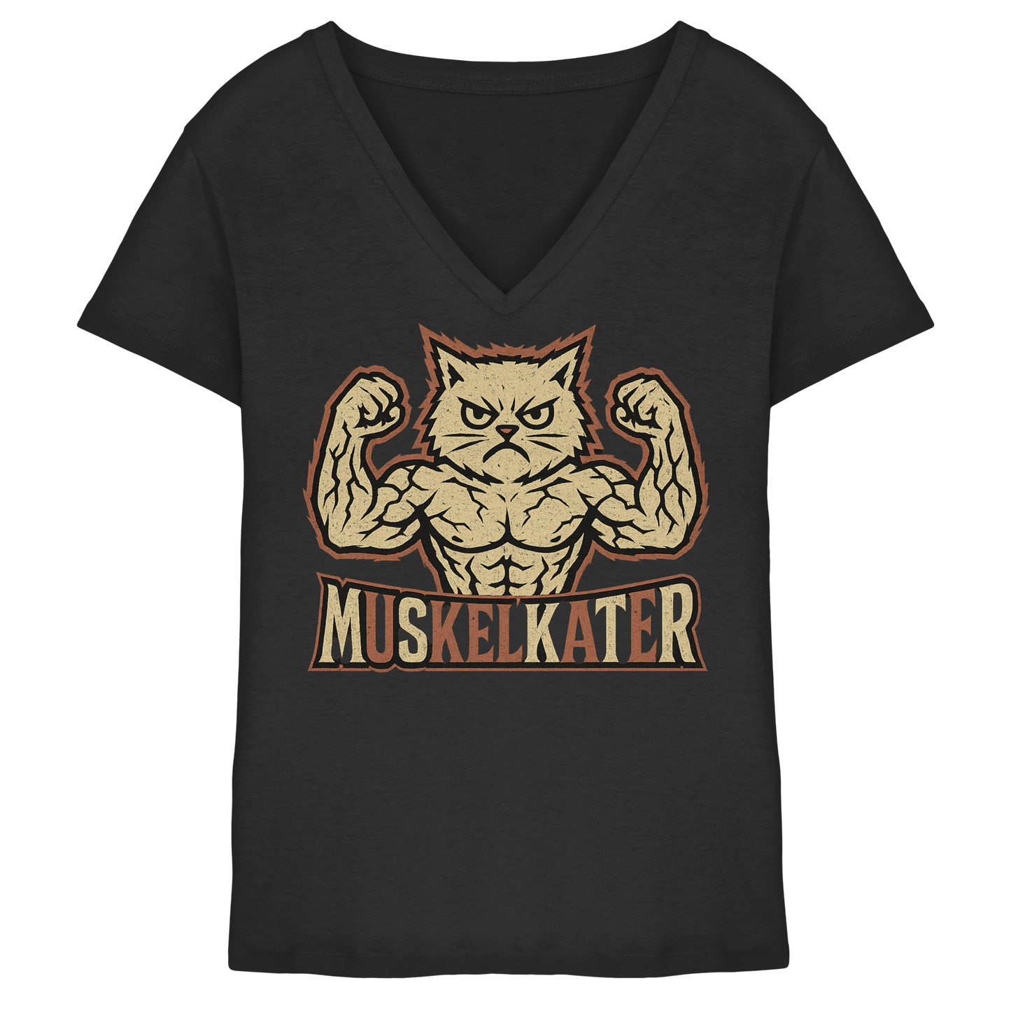 Muskelkater - Damen V-Neck T-Shirt
