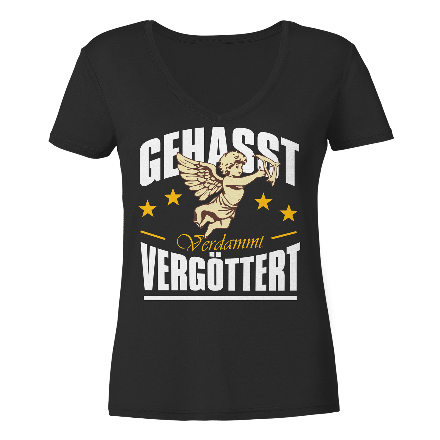 Gehasst, Verdammt, Vergöttert - Damen V-Neck T-Shirt
