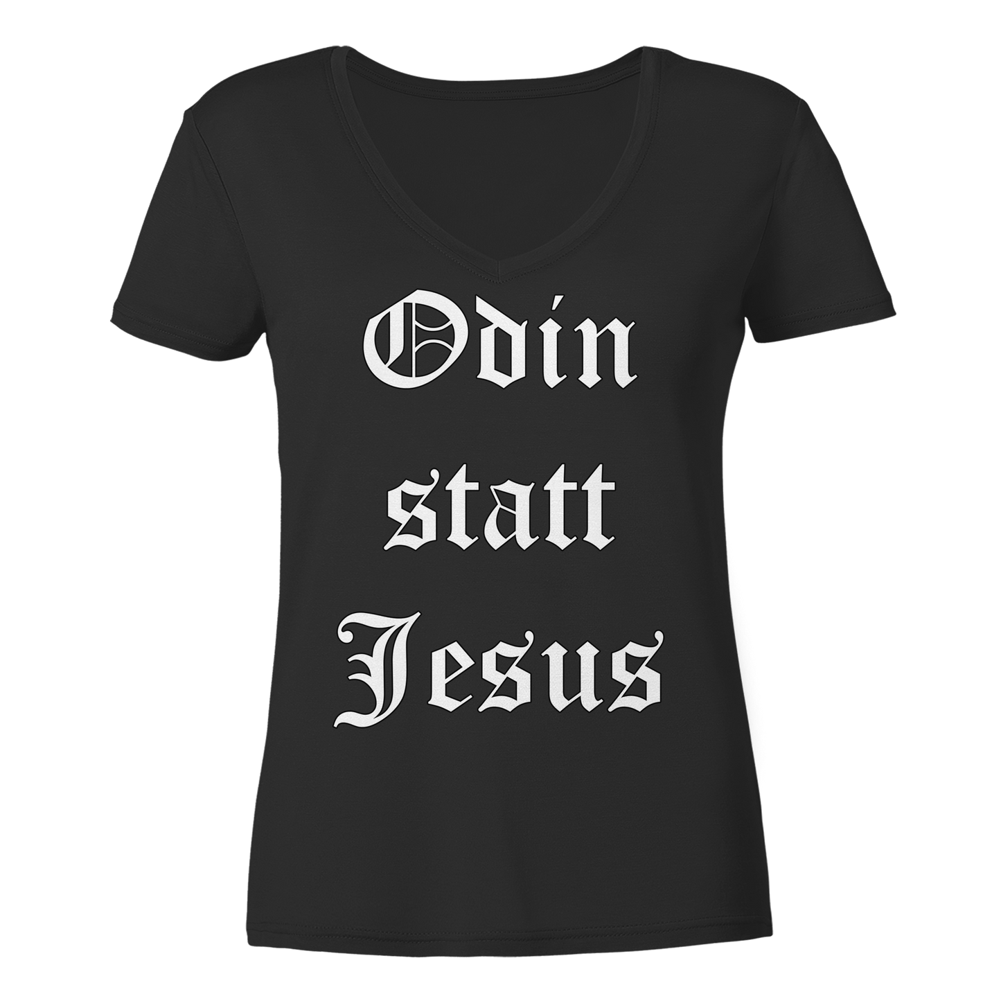 Odin statt Jesus - Damen V-Neck T-Shirt