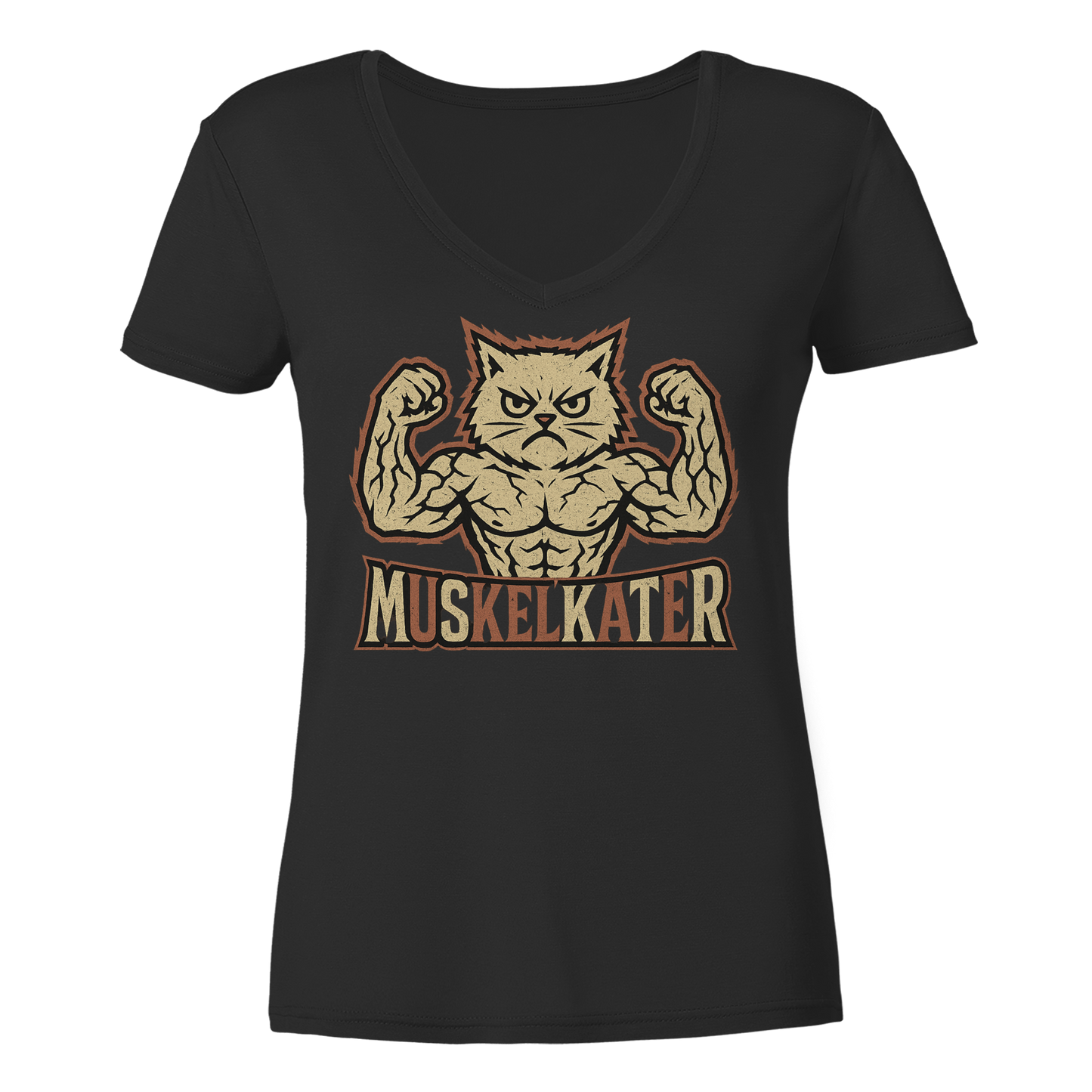 Muskelkater - Damen V-Neck T-Shirt