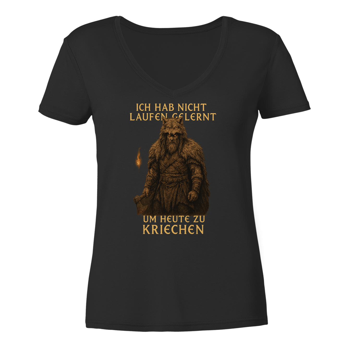 Ich hab nicht laufen gelernt um heute zu kriechen - Damen V-Neck T-Shirt