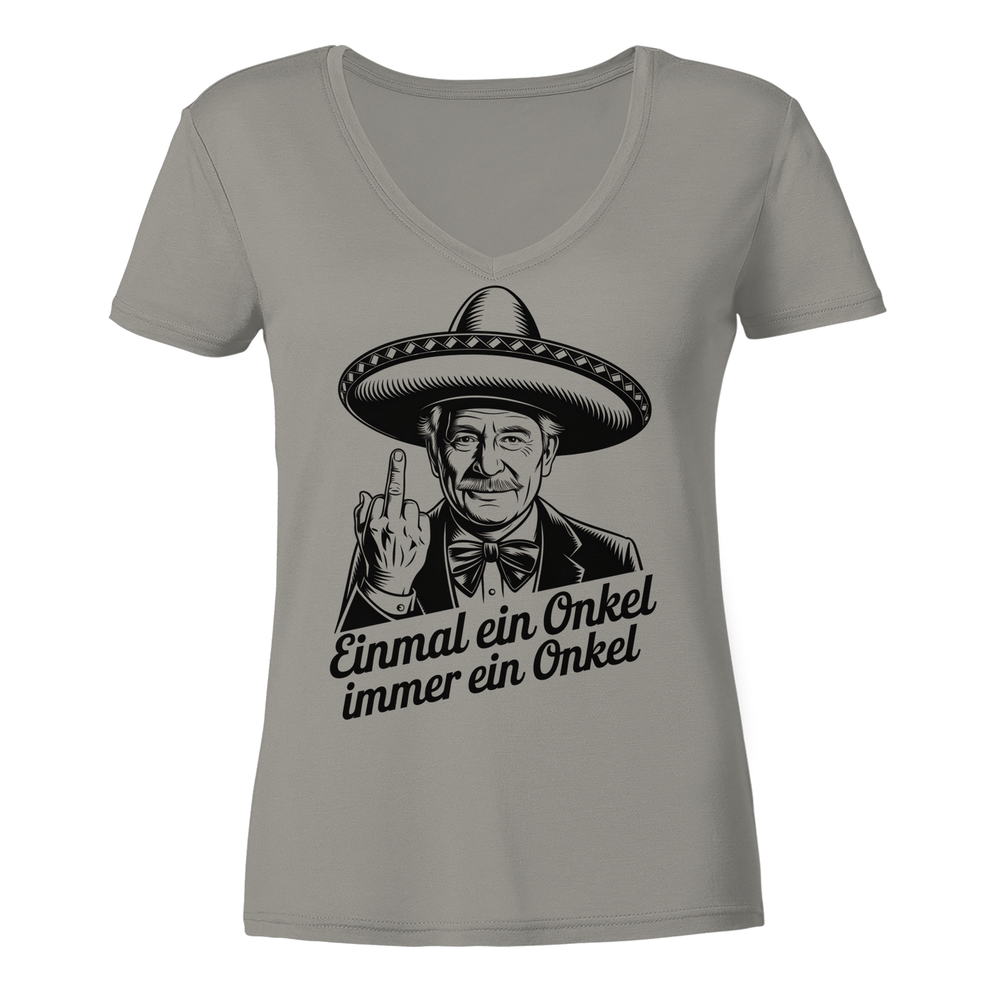 Einmal ein Onkel, immer ein Onkel - Damen V-Neck T-Shirt