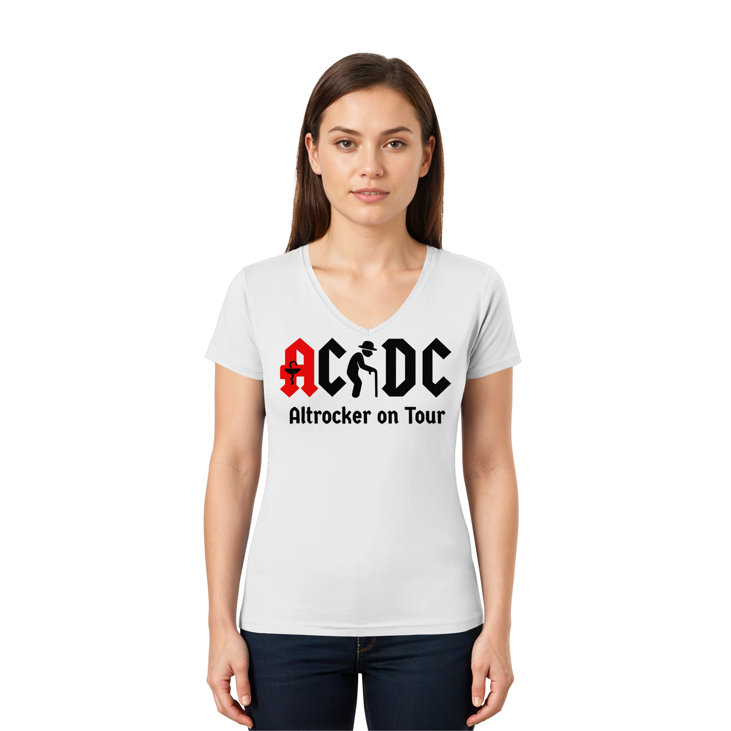 ACDC- Altrocker on Tour - Damen V-Neck T-Shirt