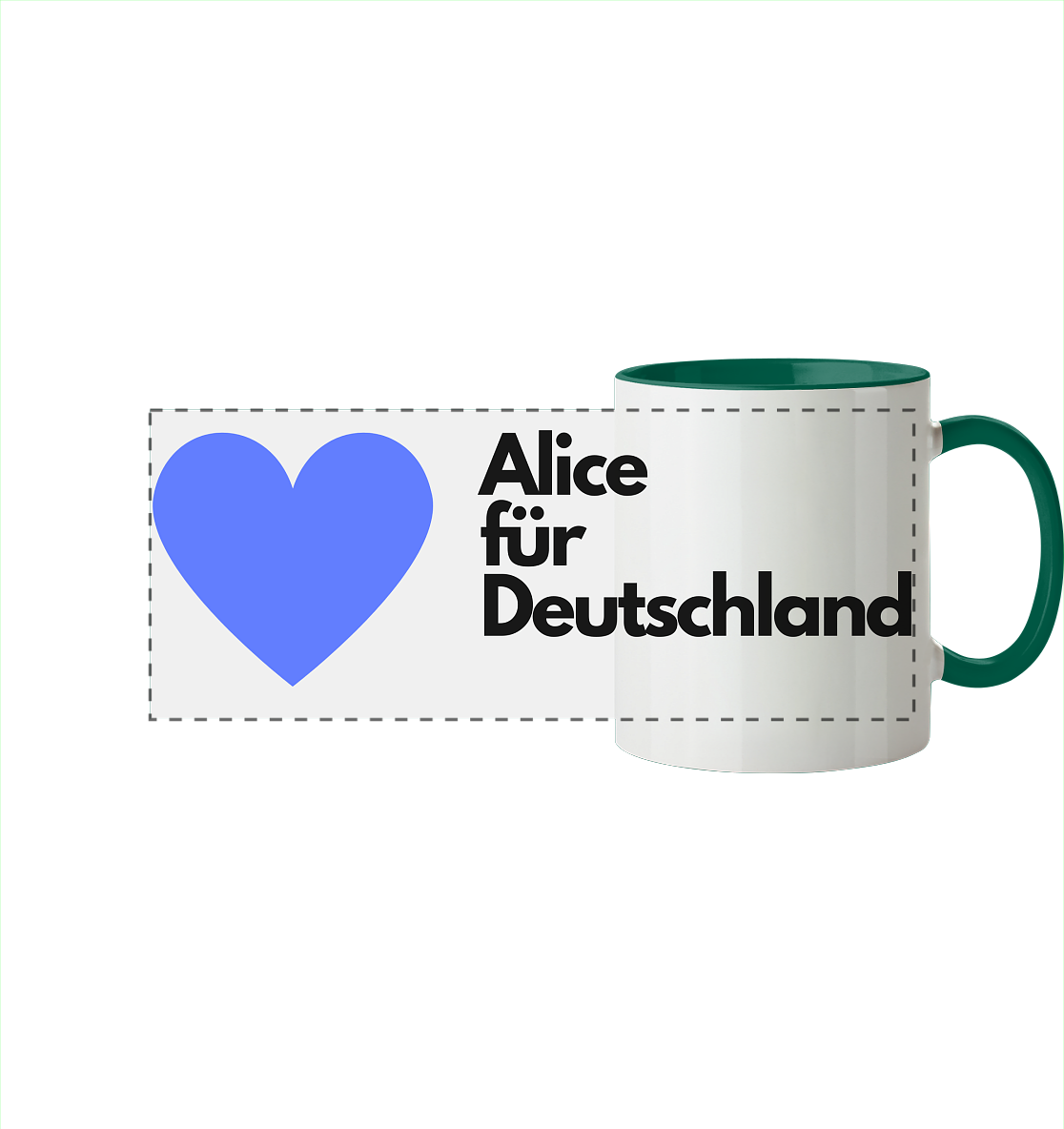 Alice für Deutschland - Tasse zweifarbig