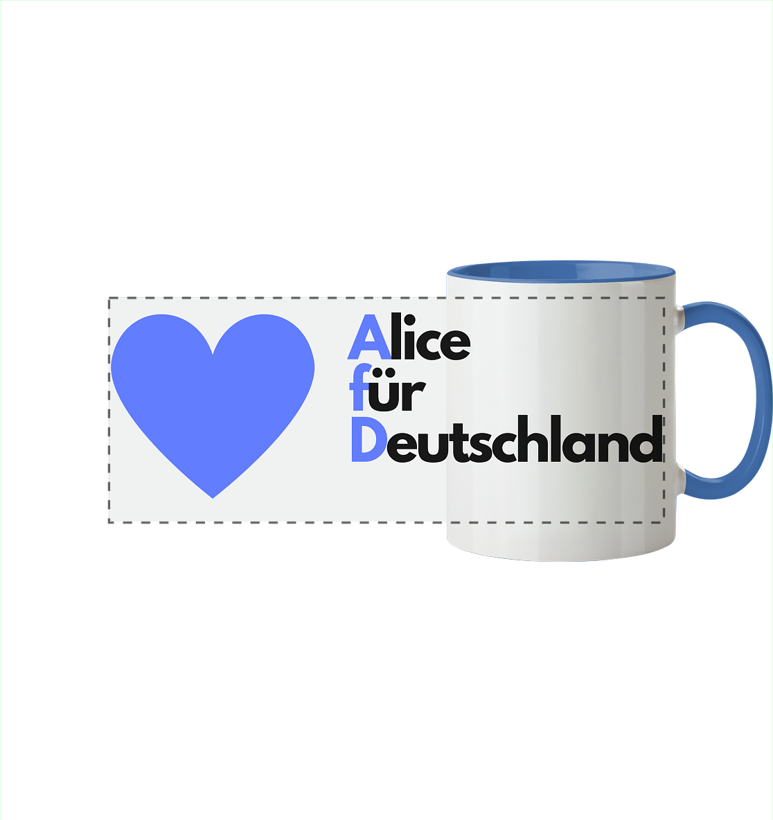 Alice für Deutschland - Tasse zweifarbig