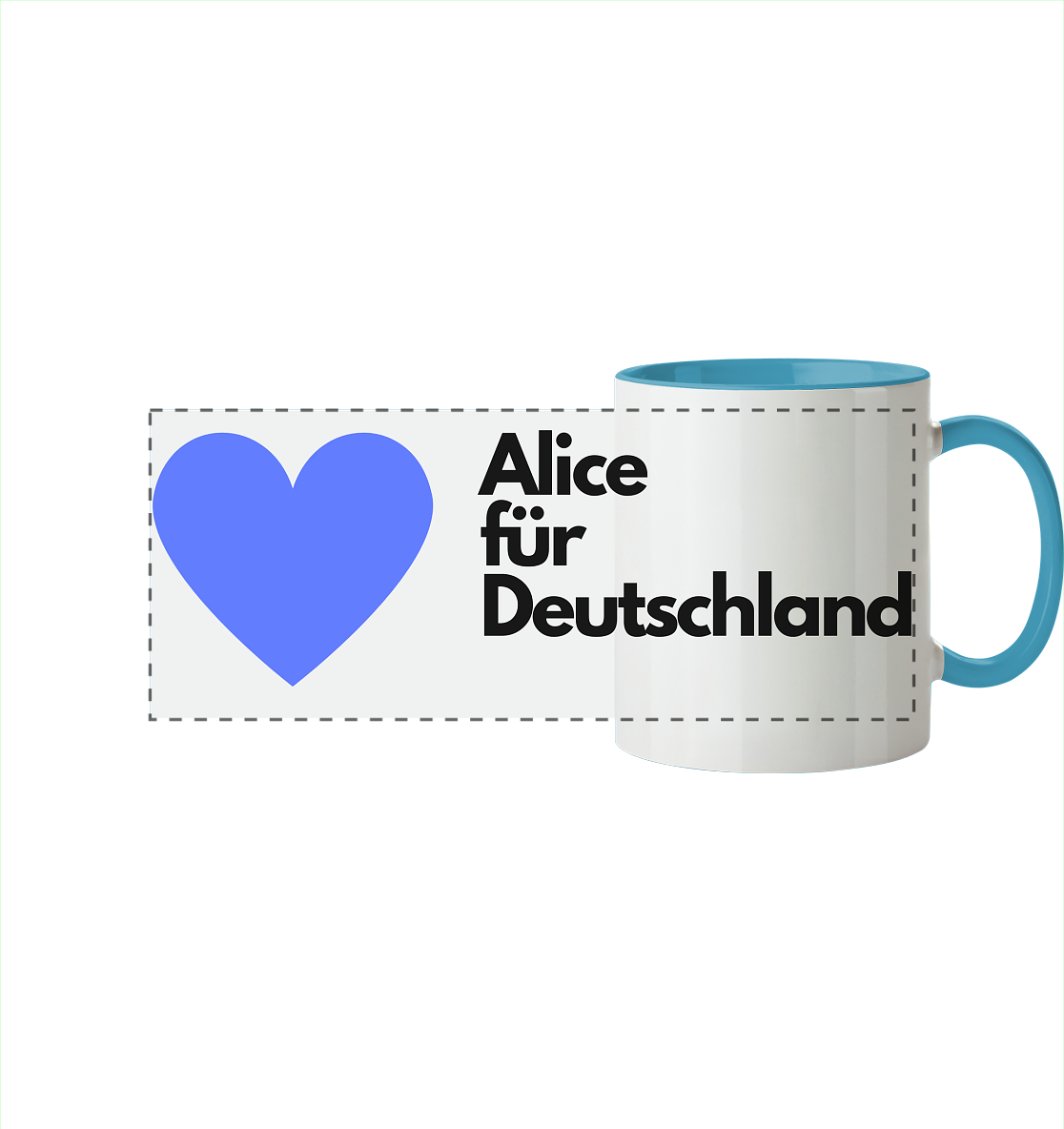 Alice für Deutschland - Tasse zweifarbig