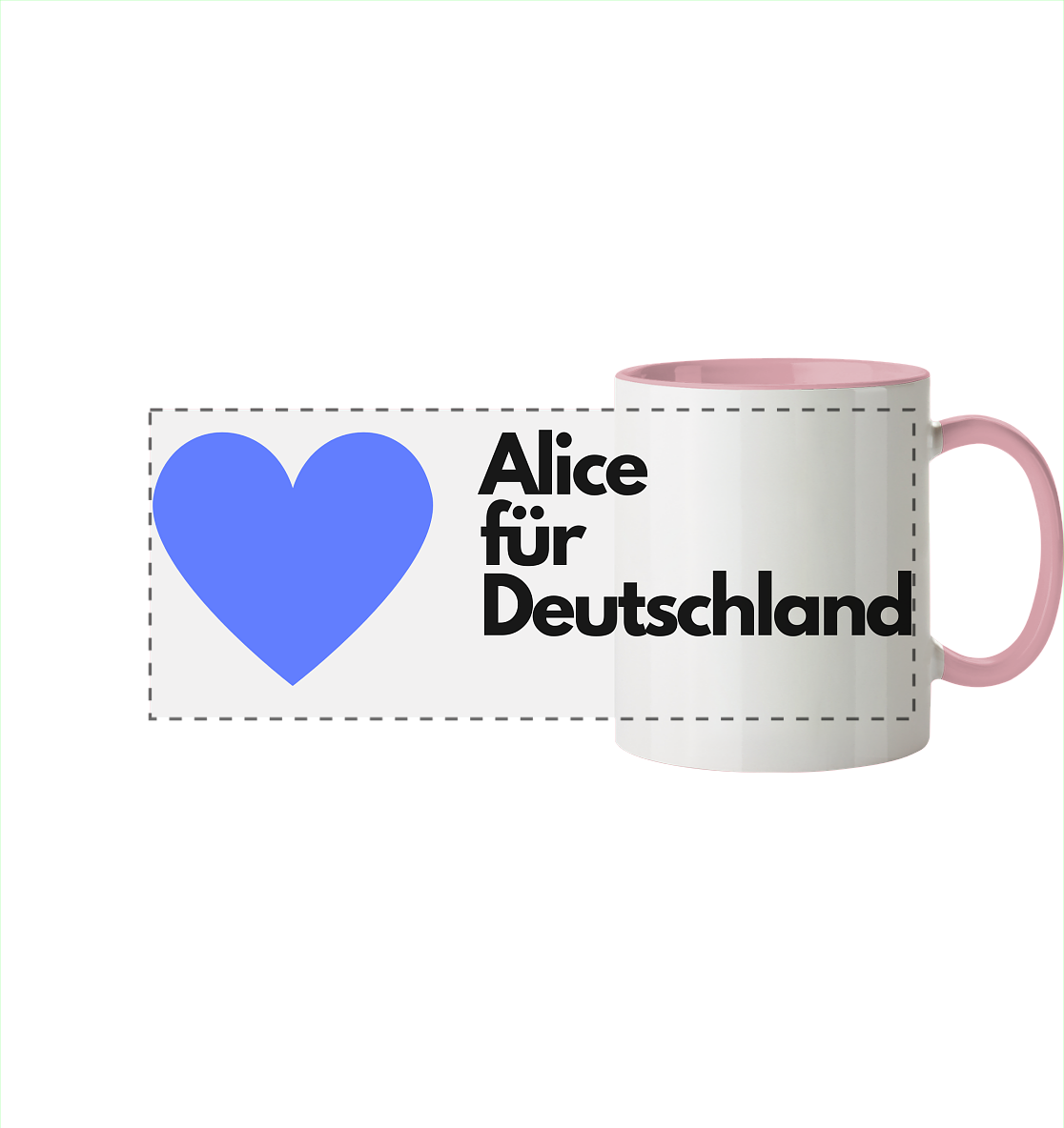 Alice für Deutschland - Tasse zweifarbig