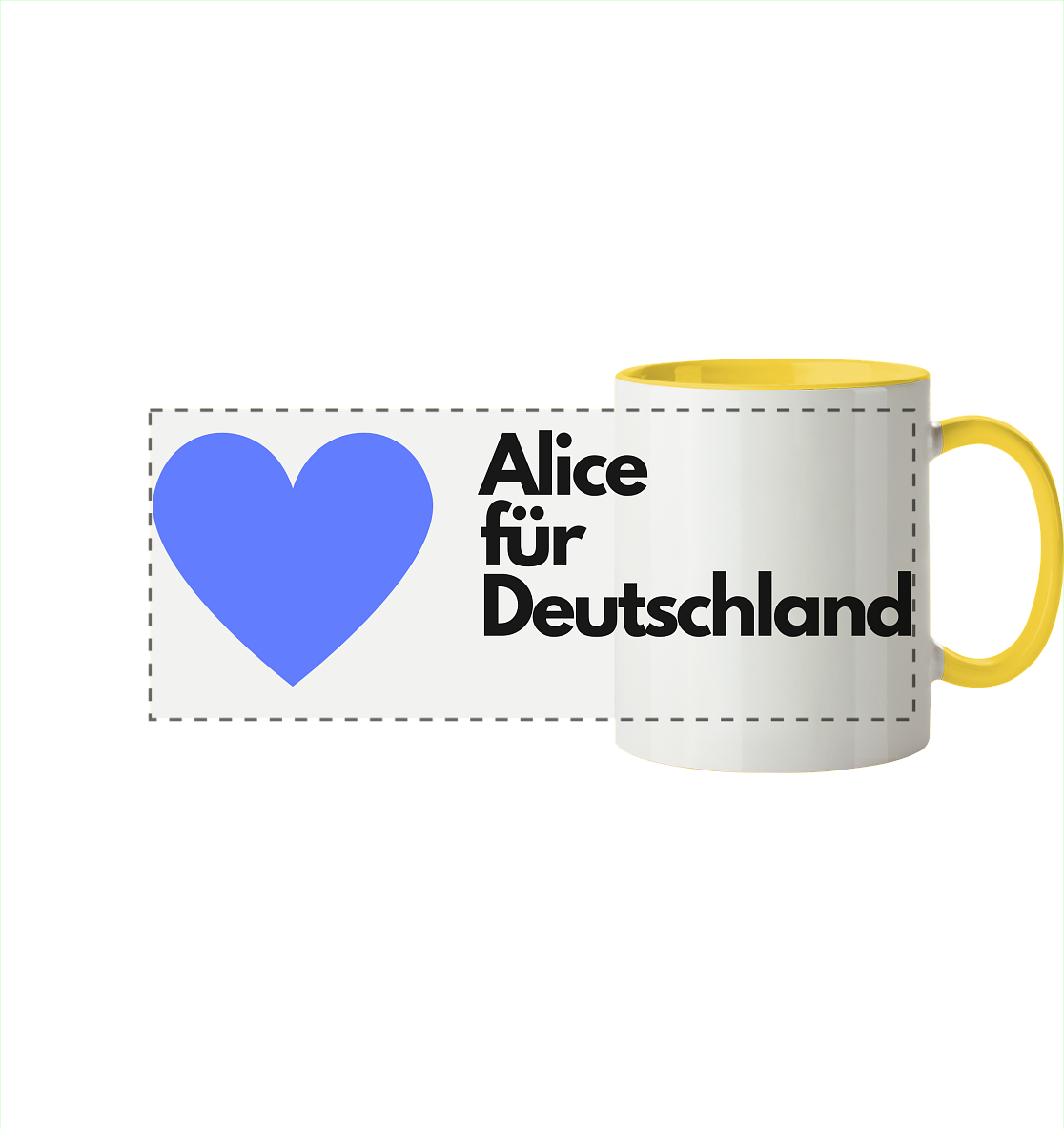 Alice für Deutschland - Tasse zweifarbig