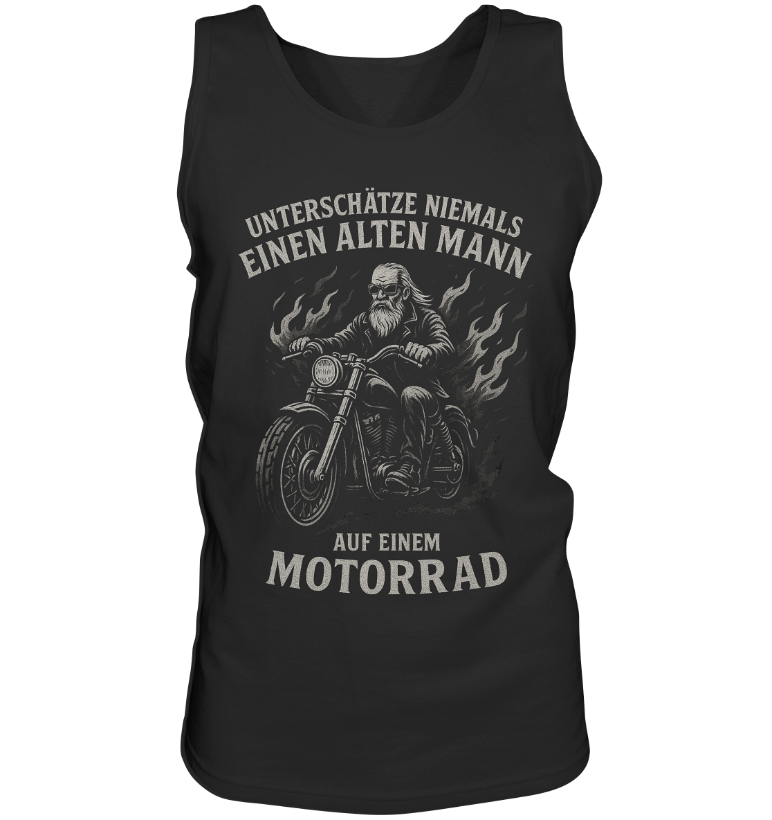 Alter Mann mit Motorrad - Herren Tank-Top Shirt