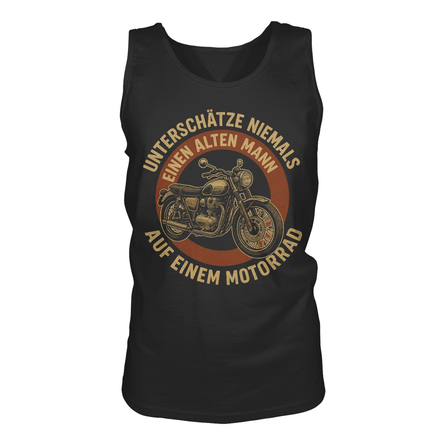 Unterschätze niemals einen alten Mann auf einem Motorrad - Herren Tank-Top Shirt