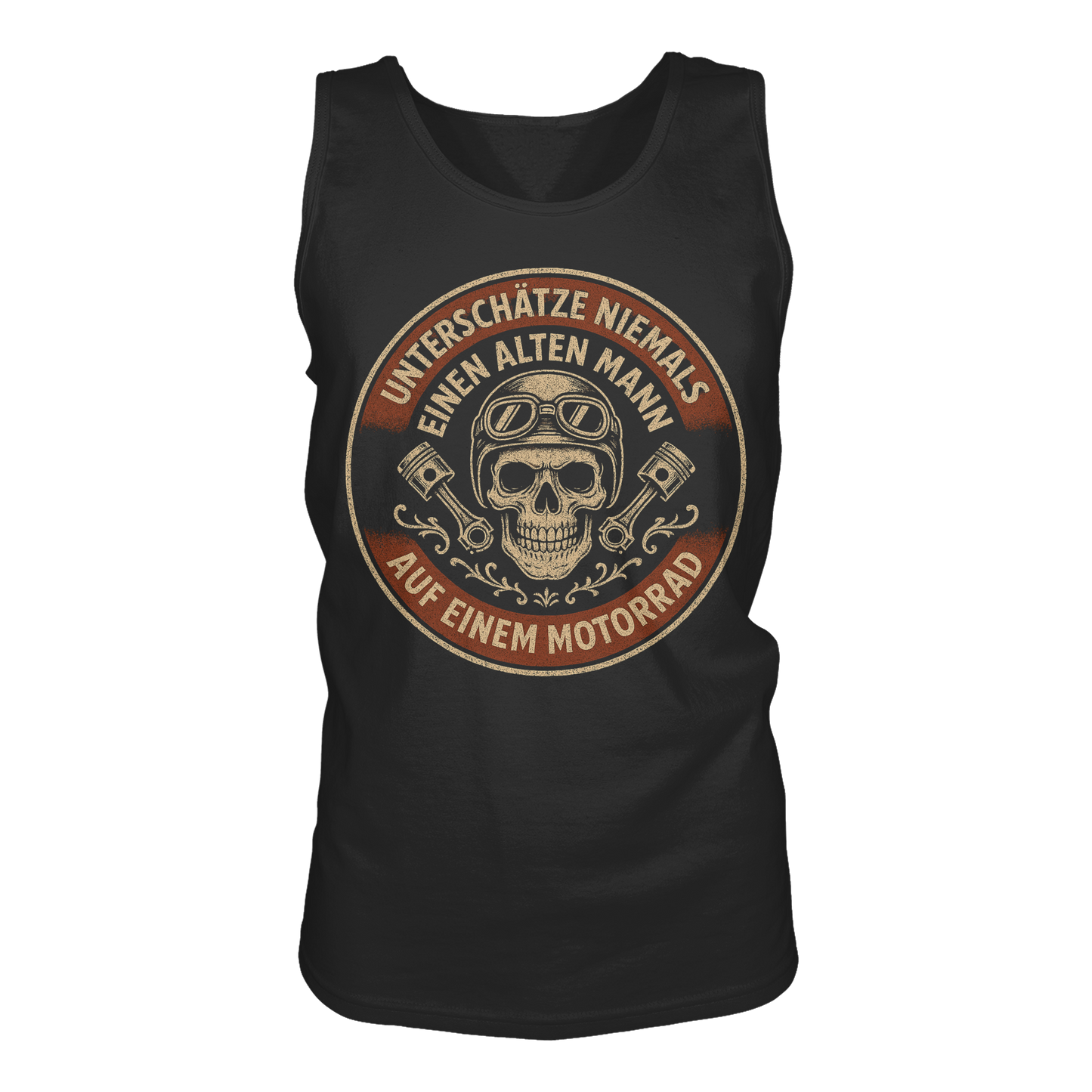 Unterschätze niemals einen alten Mann auf einem Motorrad - Herren Tank-Top Shirt