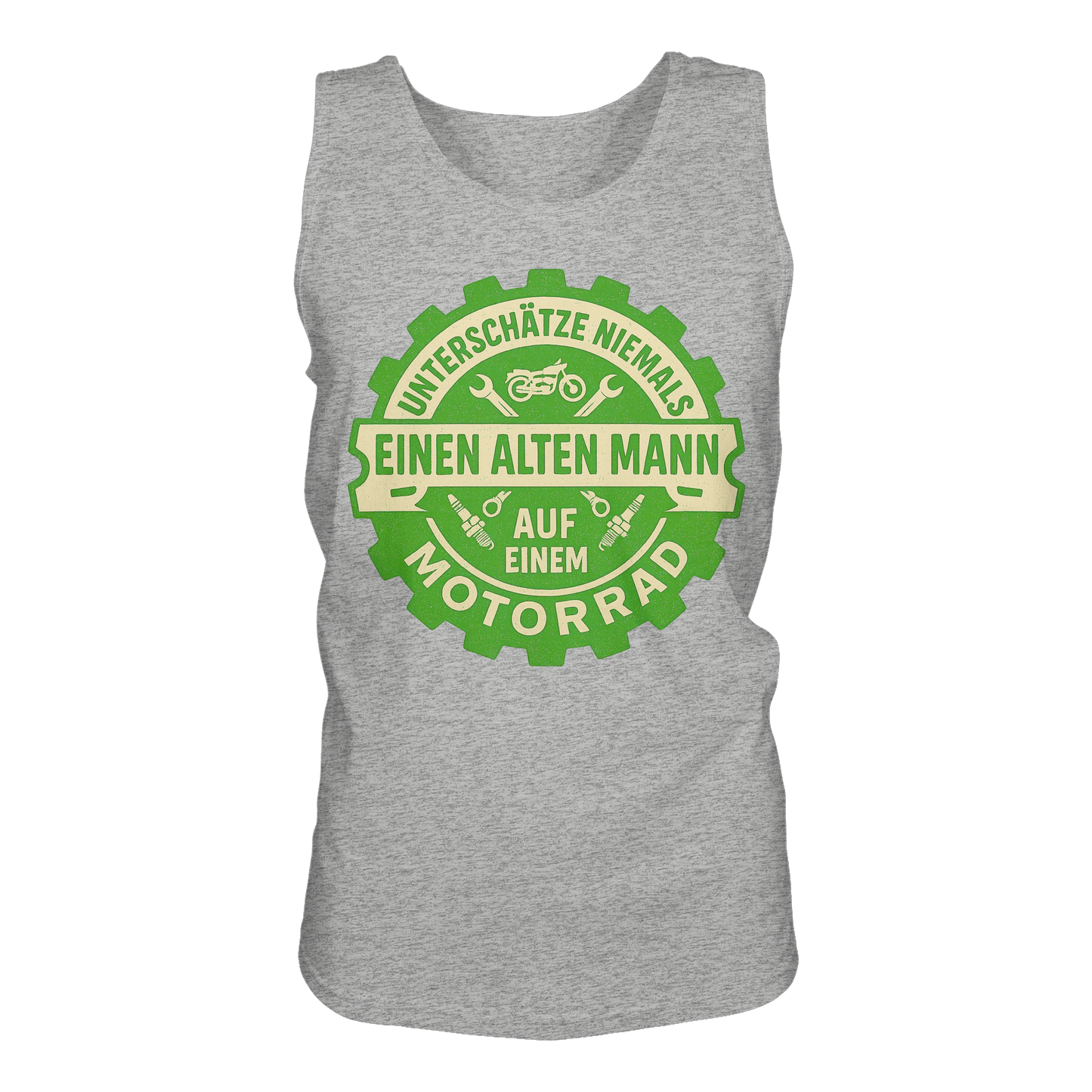 Alter Mann auf einem Motorrad - Herren Tank-Top Shirt