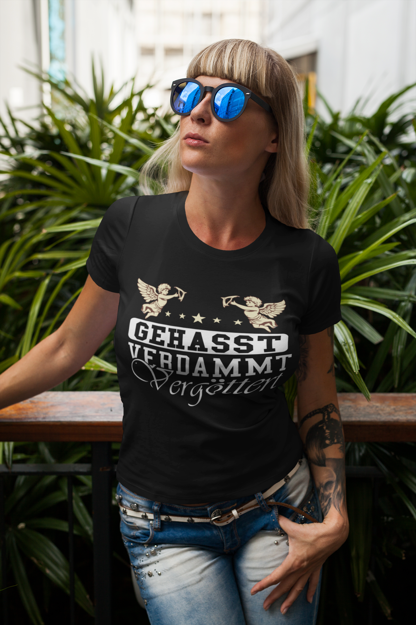 Gehasst Verdammt Vergöttert Ladies Shirt von weiblichen Böhse Onkelz Fan