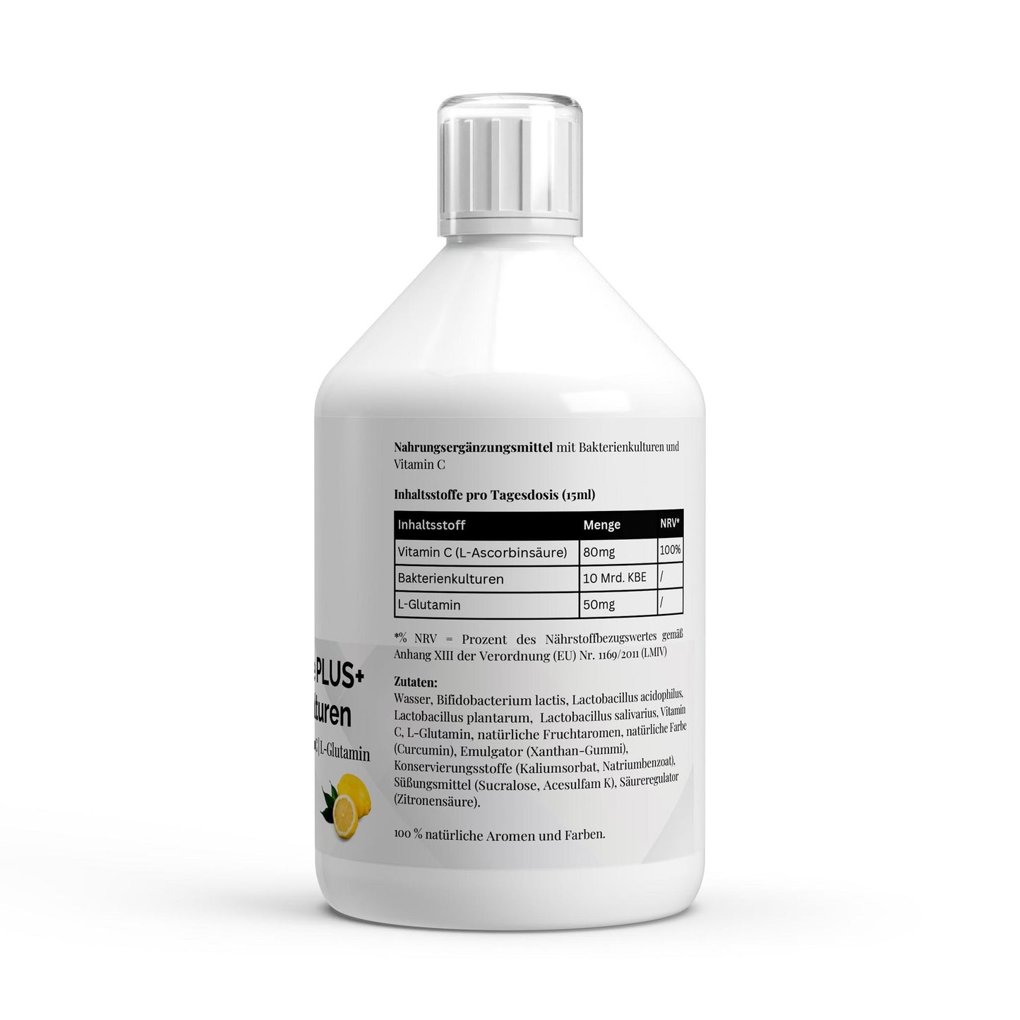 Vita Balance PLUS+  Bakterienkulturen - 33 vegane Lemon Shots - 500ml