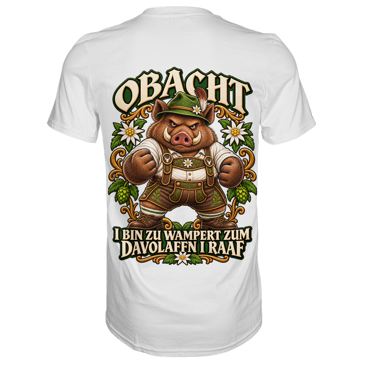 Obacht - I bin zu wampert - Premium T-Shirt