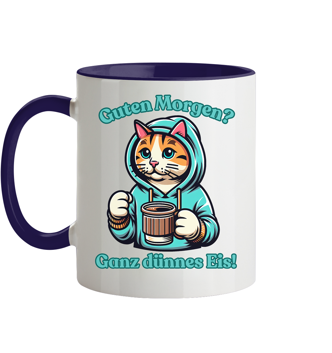 Guten Morgen? Ganz dünnes Eis! - Tasse zweifarbig