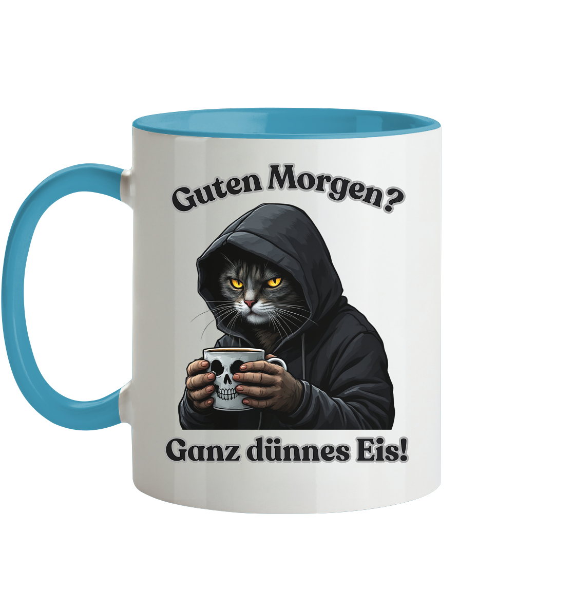 Guten Morgen? Ganz dünnes Eis! - Tasse zweifarbig