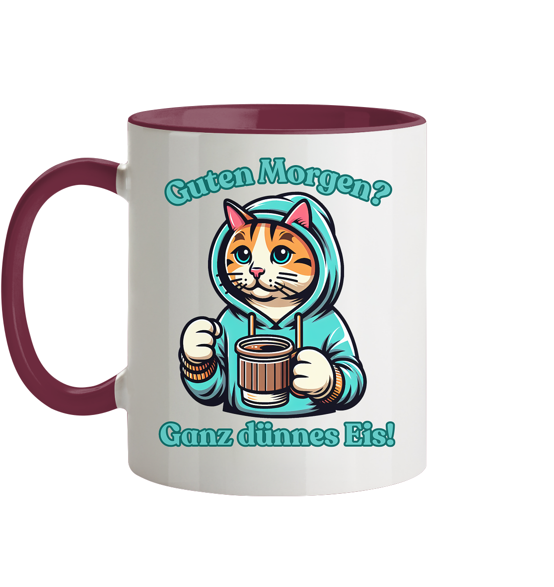 Guten Morgen? Ganz dünnes Eis! - Tasse zweifarbig