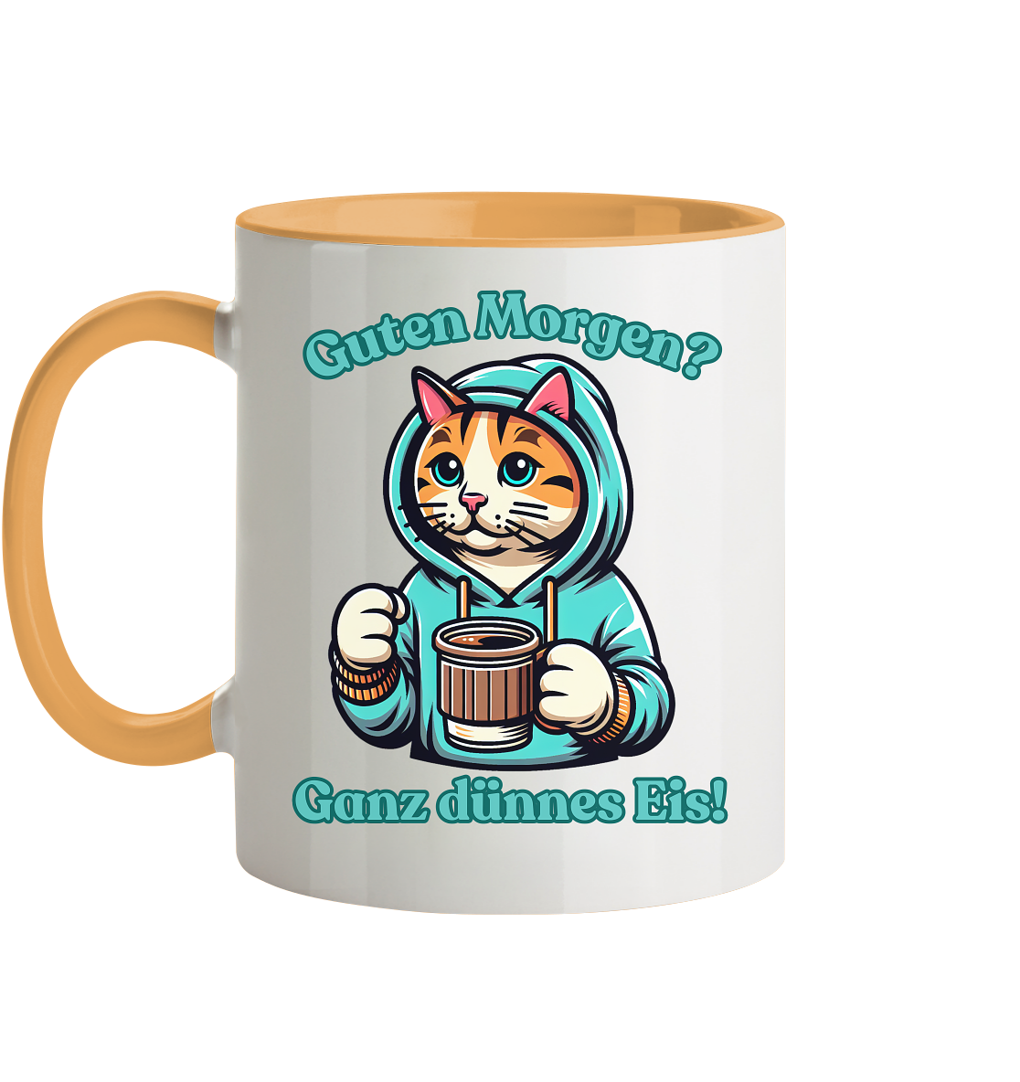 Guten Morgen? Ganz dünnes Eis! - Tasse zweifarbig