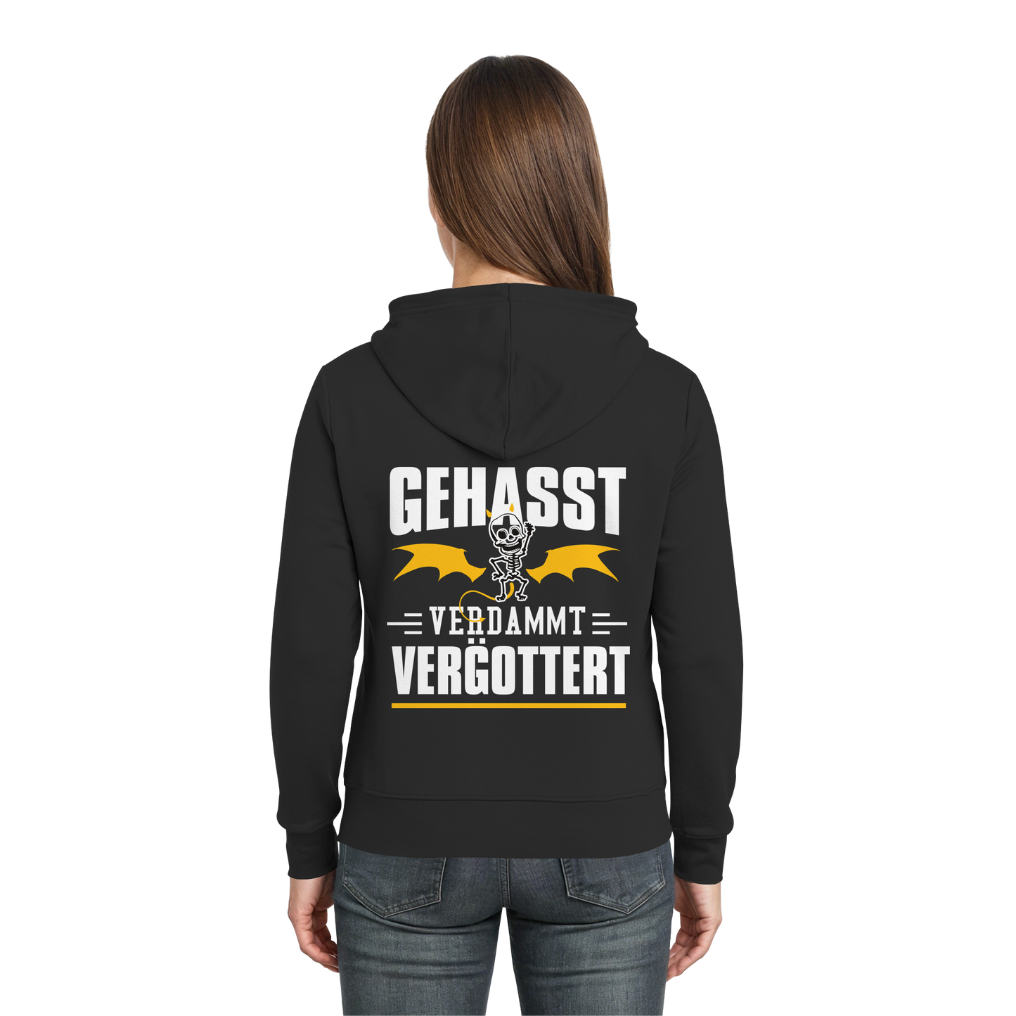 Gehasst Verdammt Vergöttert - Skelett mit Flügeln - Hooded Zipper Jacke