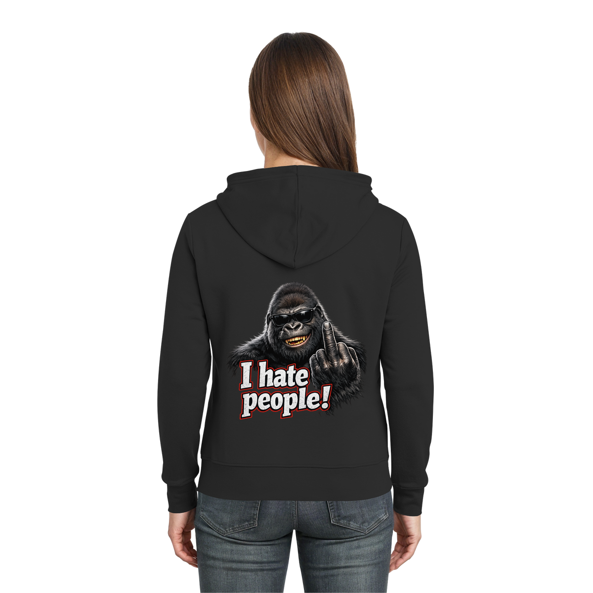 I hate people! - Hooded Zipper