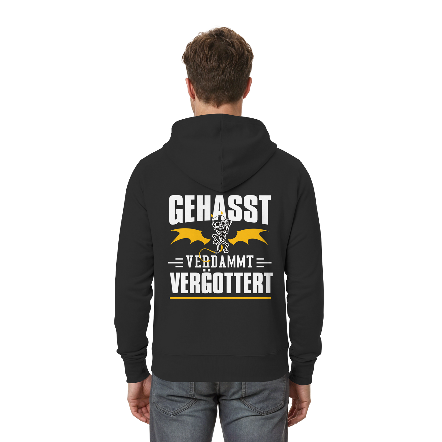 Gehasst Verdammt Vergöttert - Skelett mit Flügeln - Hooded Zipper Jacke