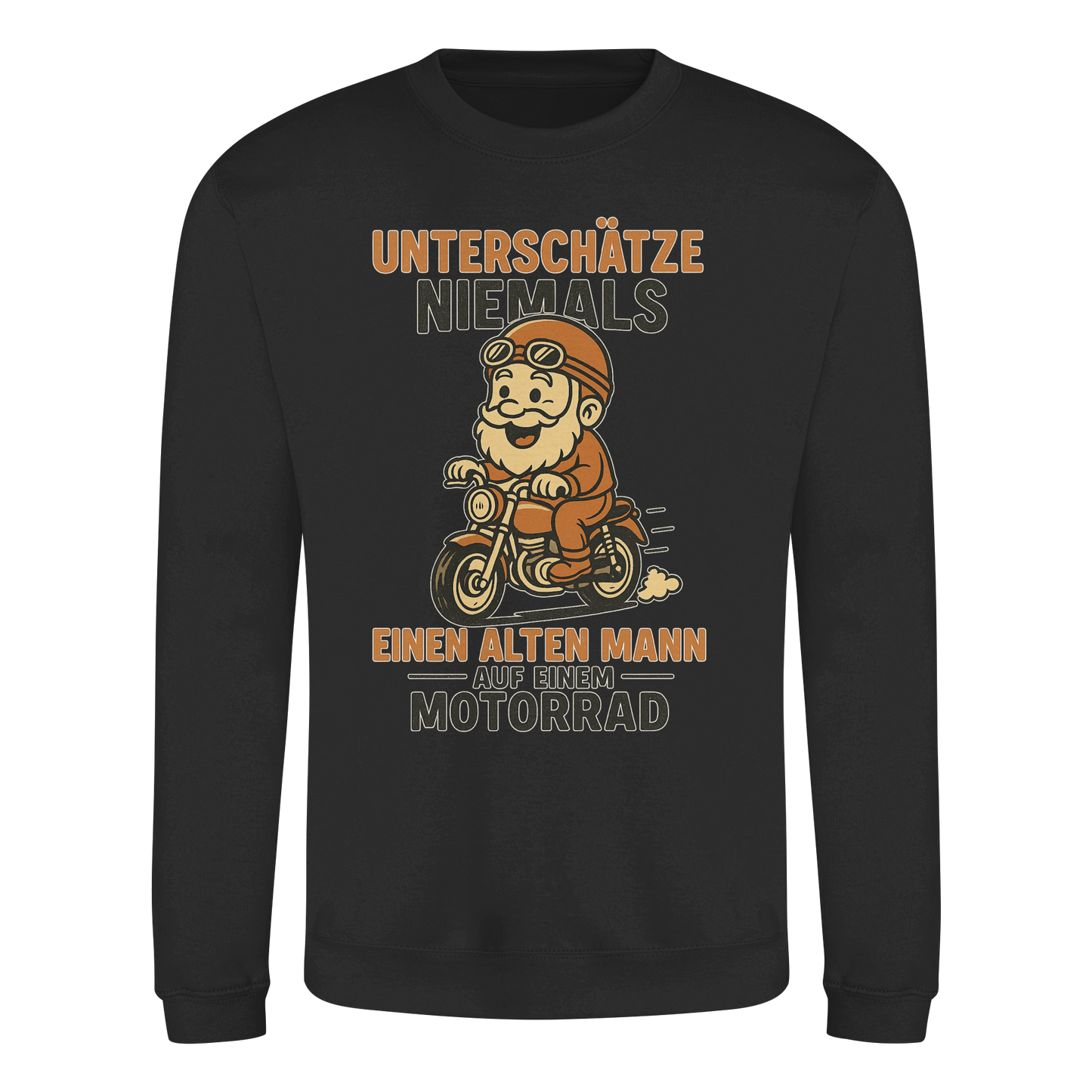 Alter Mann auf einem Motorrad - Sweatshirt