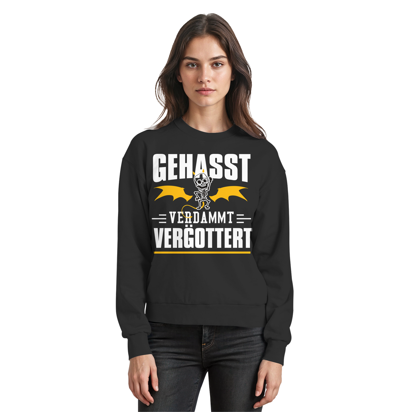 Gehasst Verdammt Vergöttert - Skelett mit Flügeln - Sweatshirt