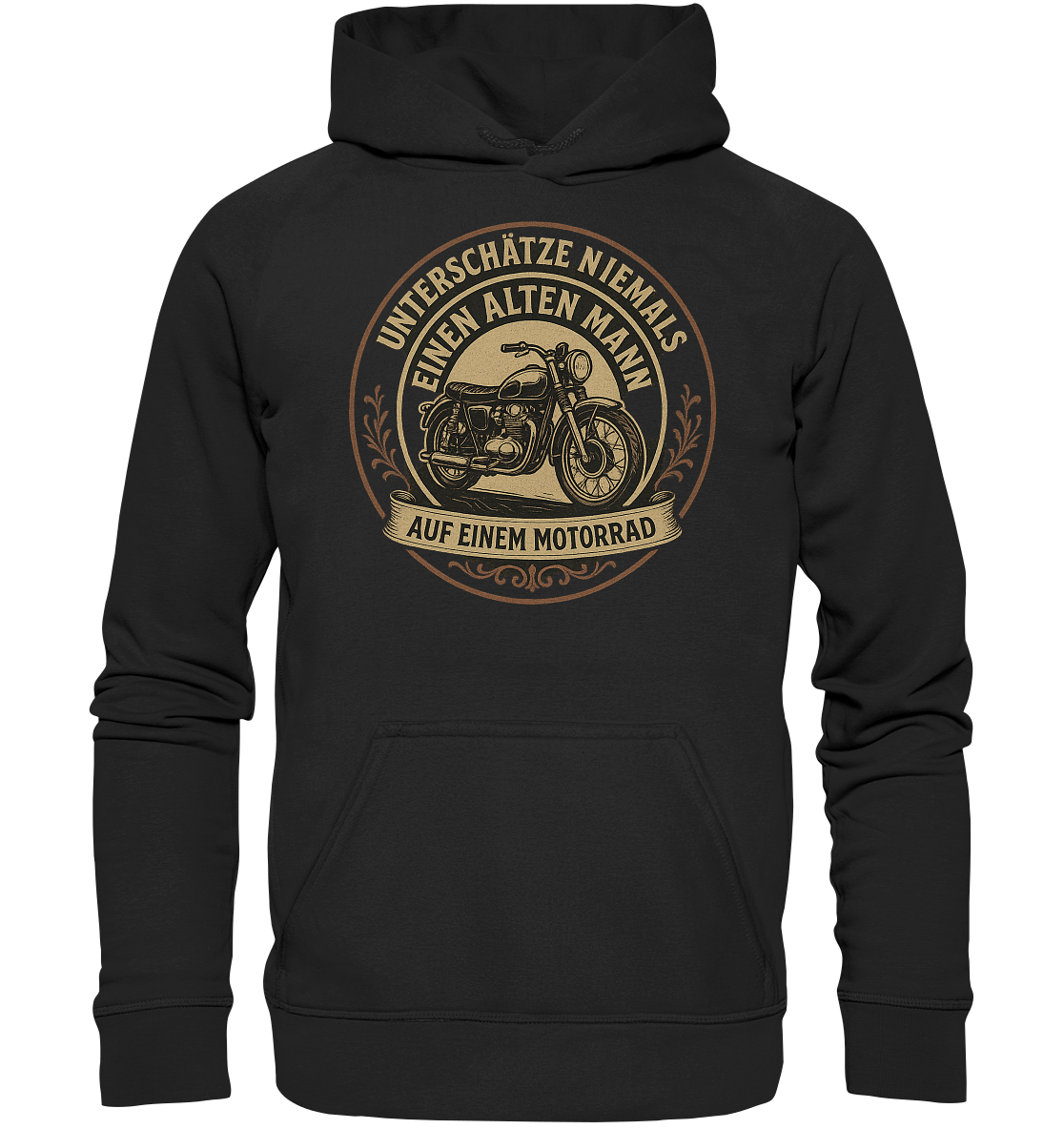 Unterschätze niemals einen alten Mann auf einem Motorrad - Hoodie / Kapuzenpullover