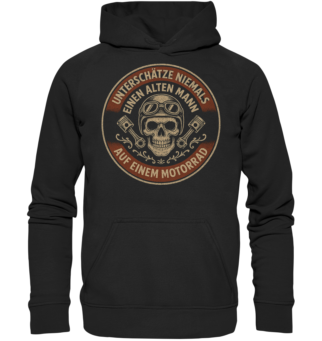 Unterschätze niemals einen alten Mann auf einem Motorrad - Hoodie / Kapuzenpullover