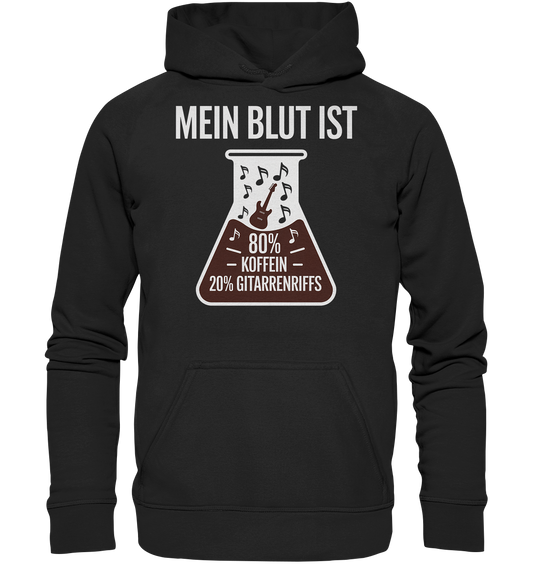 Mein Blut ist 80% Koffein, 20% Gitarrenriffs - Hoodie