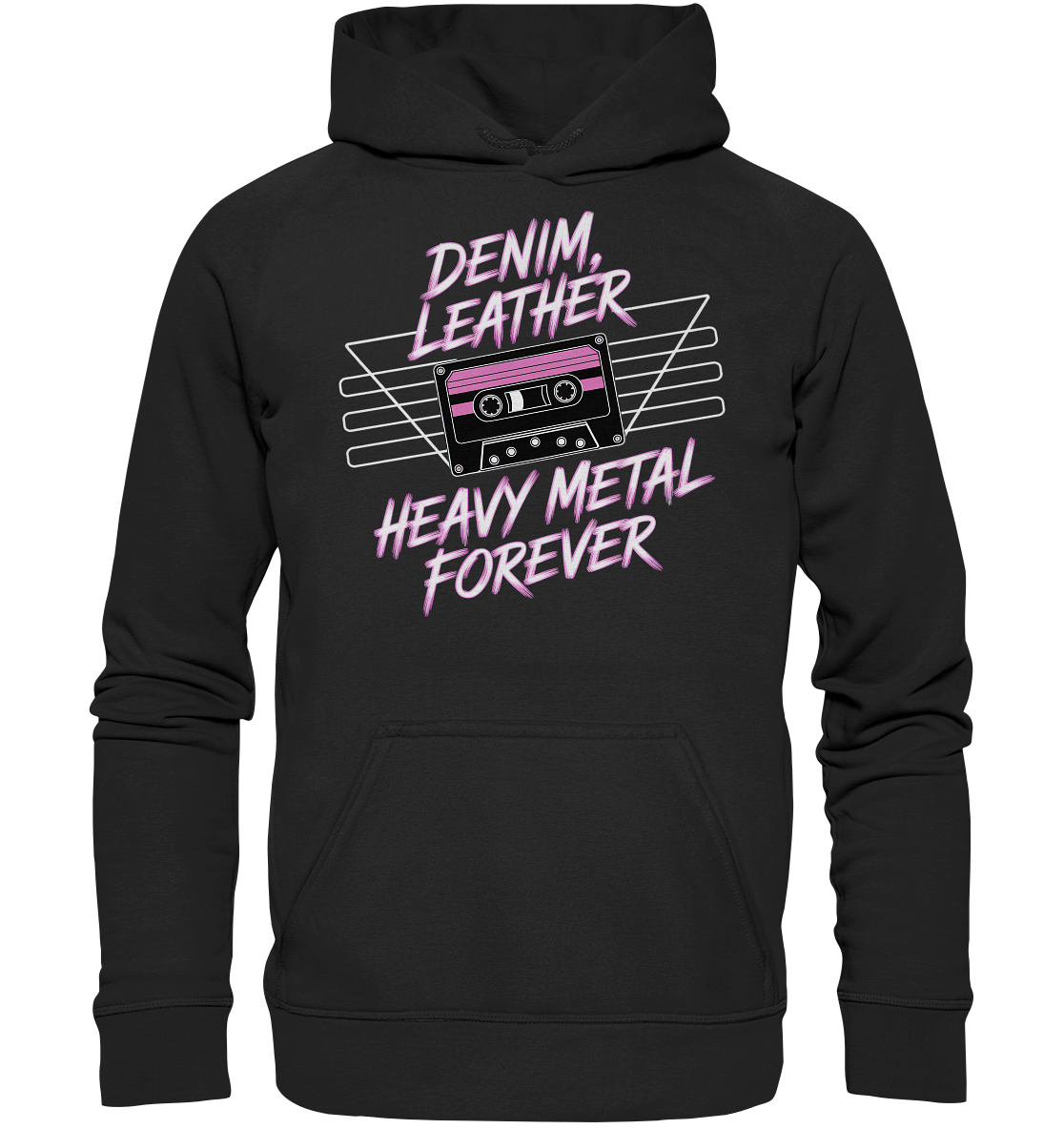 Denim, Leather, Heavy Metal Forever - Hoodie