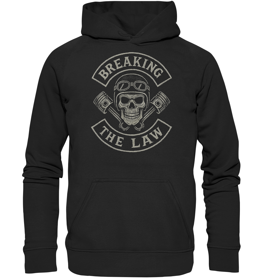 Breaking the Law - Biker Patch - Hoodie / Kapuzenpullover