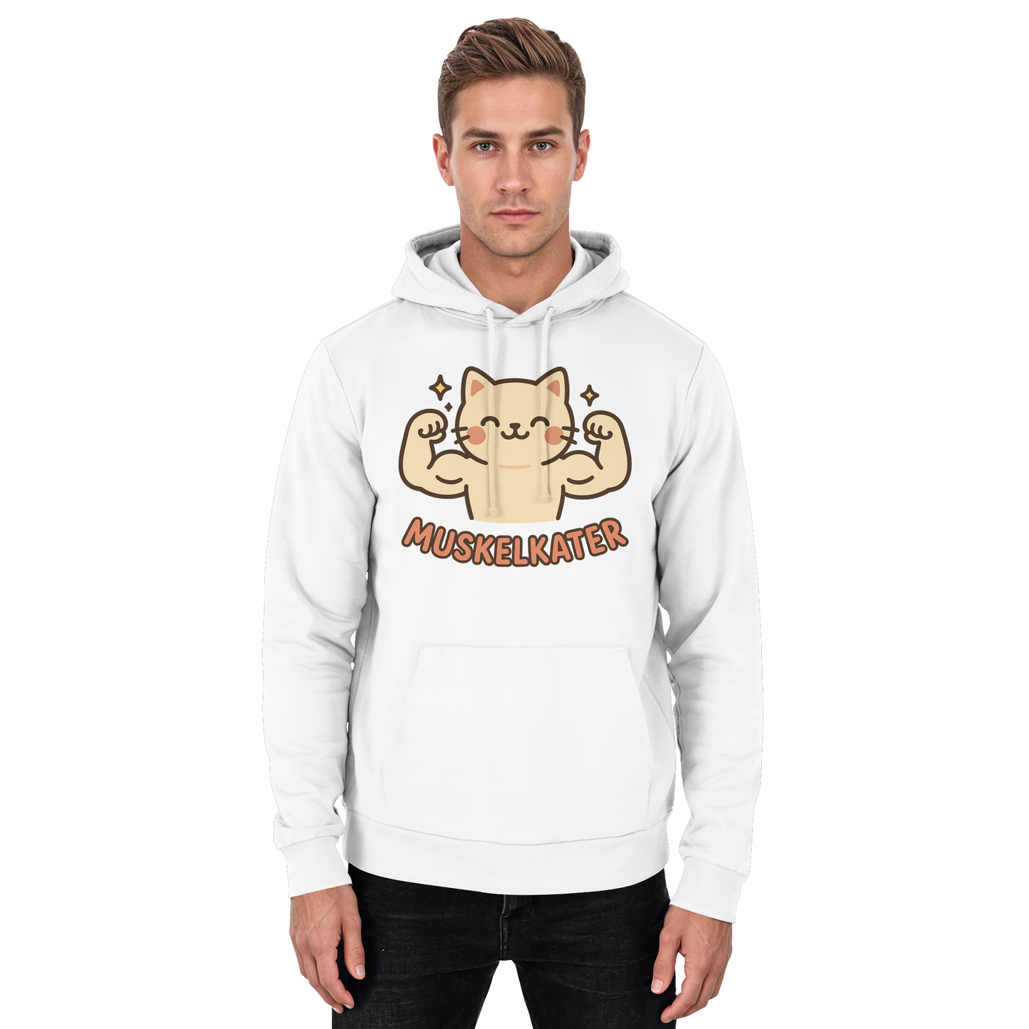 Muskelkater - Kawaii Cat - Hoodie / Kapuzenpullover