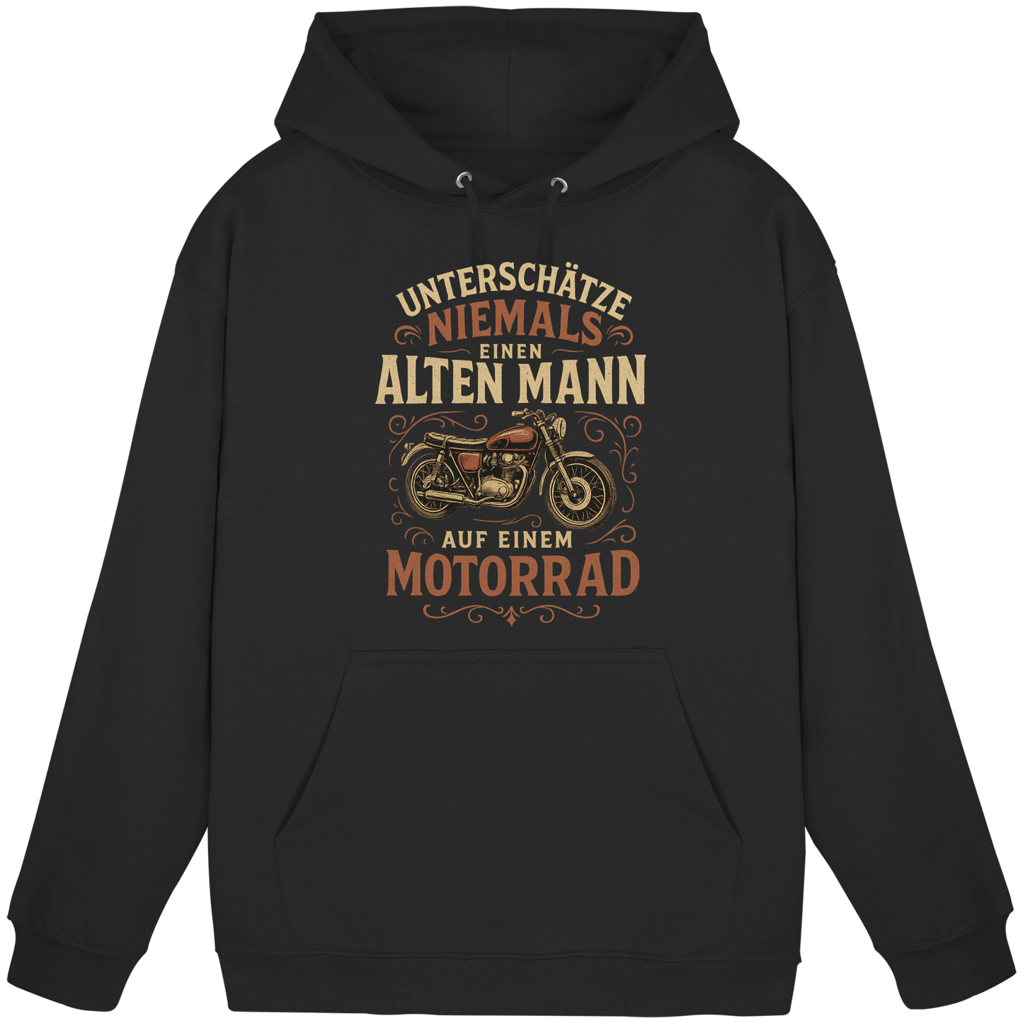 Alter Mann auf Motorrad - Hoodie / Kapuzenpullover