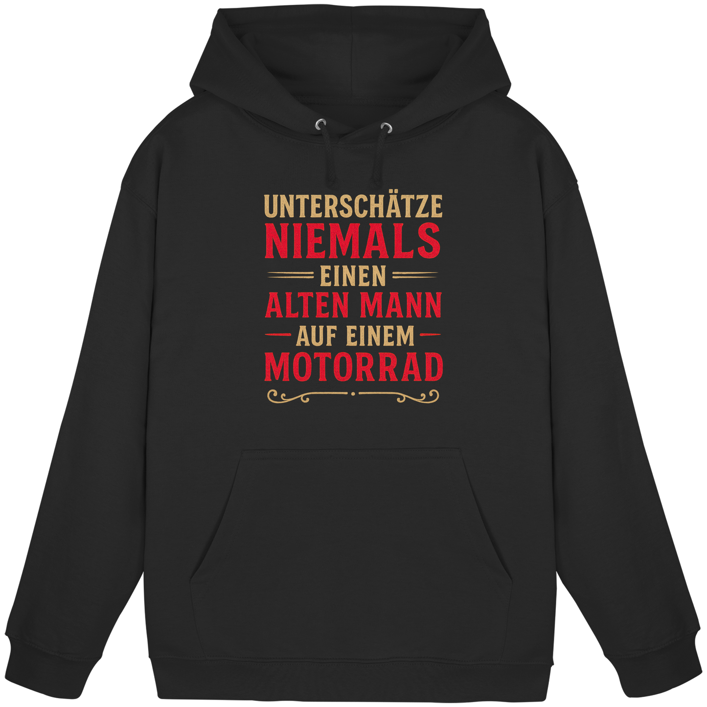 Unterschätze niemals einen alten Mann auf einem Motorrad - Hoodie / Kapuzenpullover